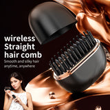 Mini Hair Straightening Comb Wireless Charging