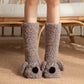 Cute Cartoon Dog Floor Socks Winter Warm Non-slip