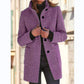 Fashion Stand Collar Woolen Coat With Pockets